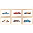 Ver imagem 1 de Quadro Infantil Carros 6 un A4 vidro e pendurador