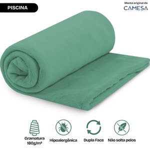 Manta Cobertor Casal 180x220cm Microfibra Soft Macia Camesa