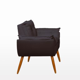 Kit Namoradeira Opala + 2 Poltronas para Sala Balaqui Decor Cor:cinza - 6