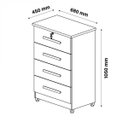 Ver imagem 3 de Cômoda 4 Gavetas Sofi Patrimar Móveis