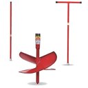 Ver imagem 1 de Kit Cavadeira Espiral Broca Trado Perfurar Coroa 8" + Cabo + Extensor 3/4" 1 Metro