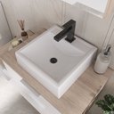 Ver imagem 3 de Conjunto Gabinete Banheiro Nivus 80cm (armário + Cuba + Espelheira) Madeirado / Branco