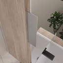 Ver imagem 4 de Conjunto Gabinete Banheiro Nivus 80cm (armário + Cuba + Espelheira) Madeirado / Branco