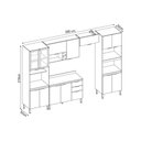 Ver imagem 3 de Cozinha Modulada Demóbile 5 Peças Firenze C5p155 Avena/grafito