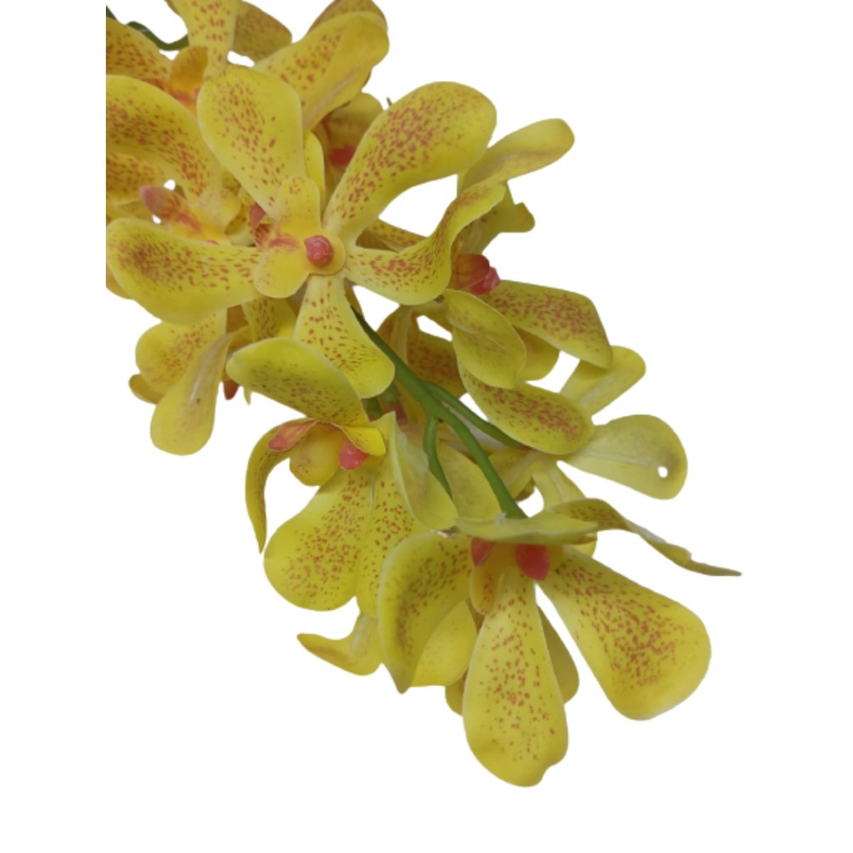 Haste De Flor Artificial Orquídea Vanda Amarela 85 Cm - 8