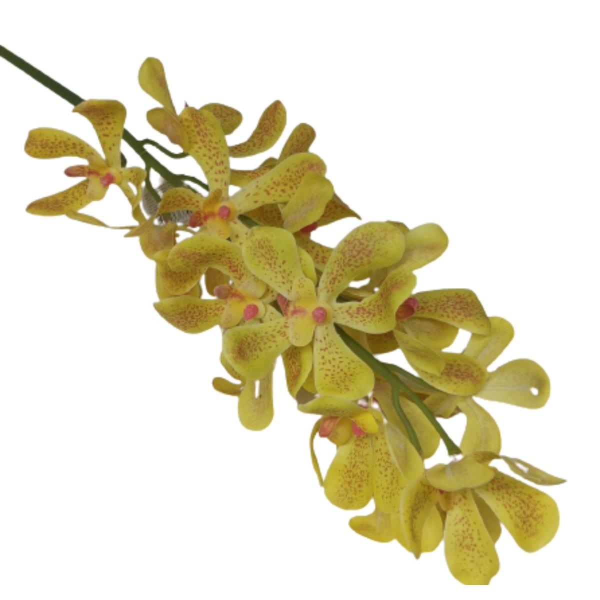 Haste De Flor Artificial Orquídea Vanda Amarela 85 Cm - 6