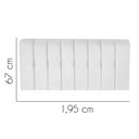 Ver imagem 2 de Painel Estofada Kiara 195cm King Size Box Quarto Suede Branco - Ahazzo Móveis