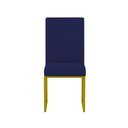 Ver imagem 3 de Kit 2 Cadeiras para Mesa de Jantar Base Industrial Dourado Balaqui Azul Marinho