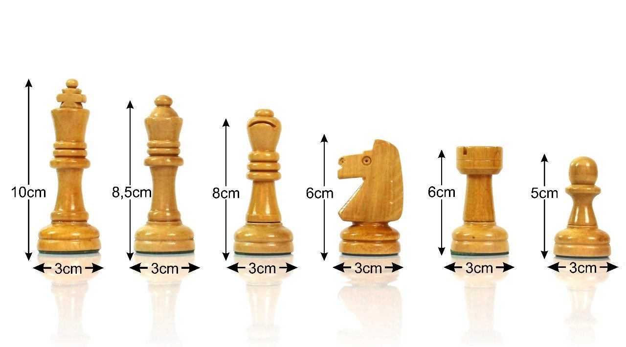 Jogo De Mesa Conjunto Para Xadrez estojo 107 REI 10 cm - 3