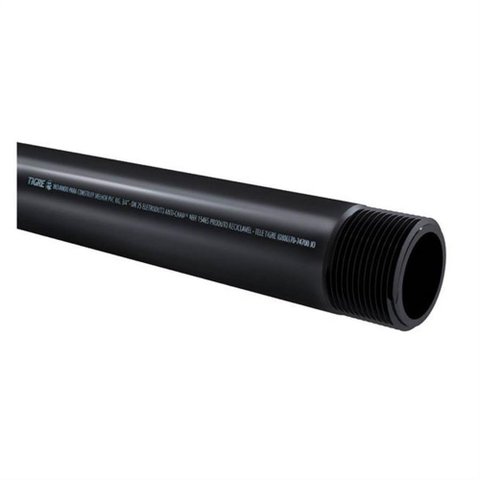Eletroduto Roscável PVC 1 1/2" com 3 Metros Preto - 14021949 - TIGRE
