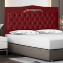 Ver imagem 1 de Cabeceira de Cama Box Helena Casal 140 Cm Capitonê Retro Botão Encapados Suede Vermelho Eli Mó