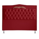 Ver imagem 2 de Cabeceira de Cama Box Helena Casal 140 Cm Capitonê Retro Botão Encapados Suede Vermelho Eli Mó