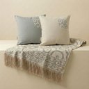 Ver imagem 3 de Kit Manta e Almofadas Decorativas para Sofá Arabesque Azul Nevoa - Nexta Casa