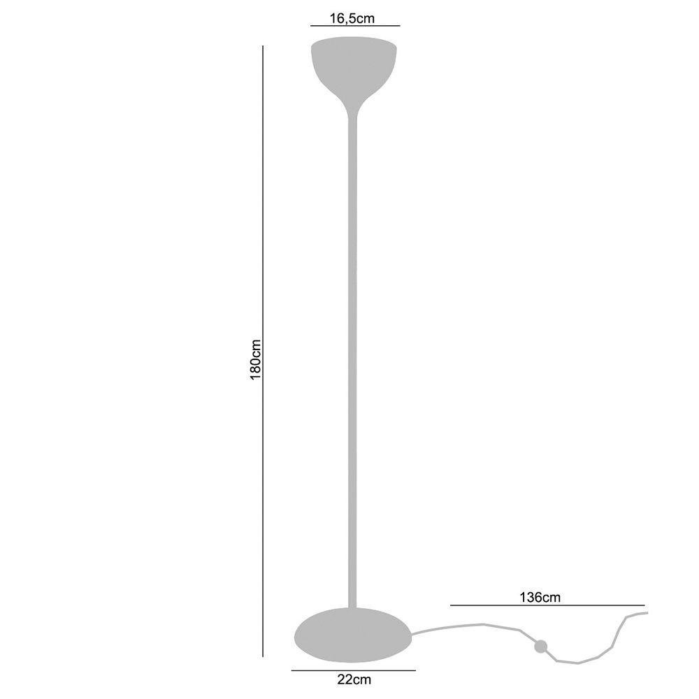 Luminária Coluna de Piso 1 Lâmpada Area Lazer Metal Bivolt - 2