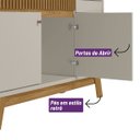 Ver imagem 6 de Aparador Buffet Bar 0,87 X 1,33 com 2 Portas 1 Gaveta Lucca Nature/off White - Edecasamoveis