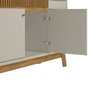 Aparador Buffet Bar 0,87 X 1,33 com 2 Portas 1 Gaveta Lucca Nature/off White - Edecasamoveis - 5