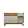 Aparador Buffet Bar 0,87 X 1,33 com 2 Portas 1 Gaveta Lucca Nature/off White - Edecasamoveis - 1