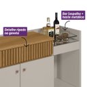 Ver imagem 7 de Aparador Buffet Bar 0,87 X 1,33 com 2 Portas 1 Gaveta Lucca Nature/off White - Edecasamoveis