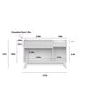 Aparador Buffet Bar 0,87 X 1,33 com 2 Portas 1 Gaveta Lucca Nature/off White - Edecasamoveis - 11