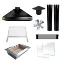 Ver imagem 1 de Kit Churrasqueira Gourmet 100cm Mod 3 Águas Preta + Grelha Moeda