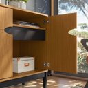 Ver imagem 2 de Cantinho do Café Aparador Buffet Intense 2 Portas C/ Pés em Madeira Freijó/preto