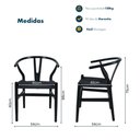 Ver imagem 6 de Cadeira Wish Bone Preta com Assento Preto