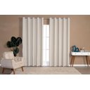 Ver imagem 1 de Cortina Blackout Tecido 4,00m x 2,50m Para Varão Simples:Palha