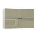 Ver imagem 1 de Armario Basculante Duplo Luciane 120cm 2 Portas com Vidro Reflecta Bronze Luci