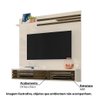 Rack Suspenso Frizz Sublime para Tv de 55 - Off White/imbuia - 2