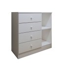 Ver imagem 5 de Cômoda Infantil Submarino 1 Porta 4 Gavetas Branco - Panorama Móveis