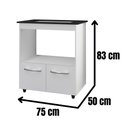 Ver imagem 4 de Balcão para Cooktop Elisa 5 Bocas 2 Portas Branco Moblis