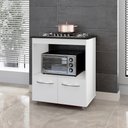 Ver imagem 6 de Balcão para Cooktop Elisa 5 Bocas 2 Portas Branco Moblis