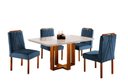 Ver imagem 1 de Conjunto Sala de Jantar Lisy 4 Lugares Mesa e Cadeiras Madeira Maciça Verona