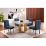 Conjunto Sala de Jantar Lisy 4 Lugares Mesa e Cadeiras Madeira Maciça Verona - 2