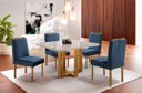 Ver imagem 2 de Conjunto Sala de Jantar Lisy 4 Lugares Mesa e Cadeiras Madeira Maciça Verona