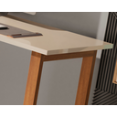 Ver imagem 4 de Mesa Escrivaninha Estudo 76 Cm Quarto Escritório Pés Madeira Tampo Off White