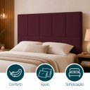 Ver imagem 3 de Cabeceira Classic Casal 140cm para Quarto Cama Decorativa Moderna Elegante Suede Bordo