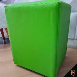 Puff Banqueta Quadrado Cubo em Corino Corano®:verde - 2