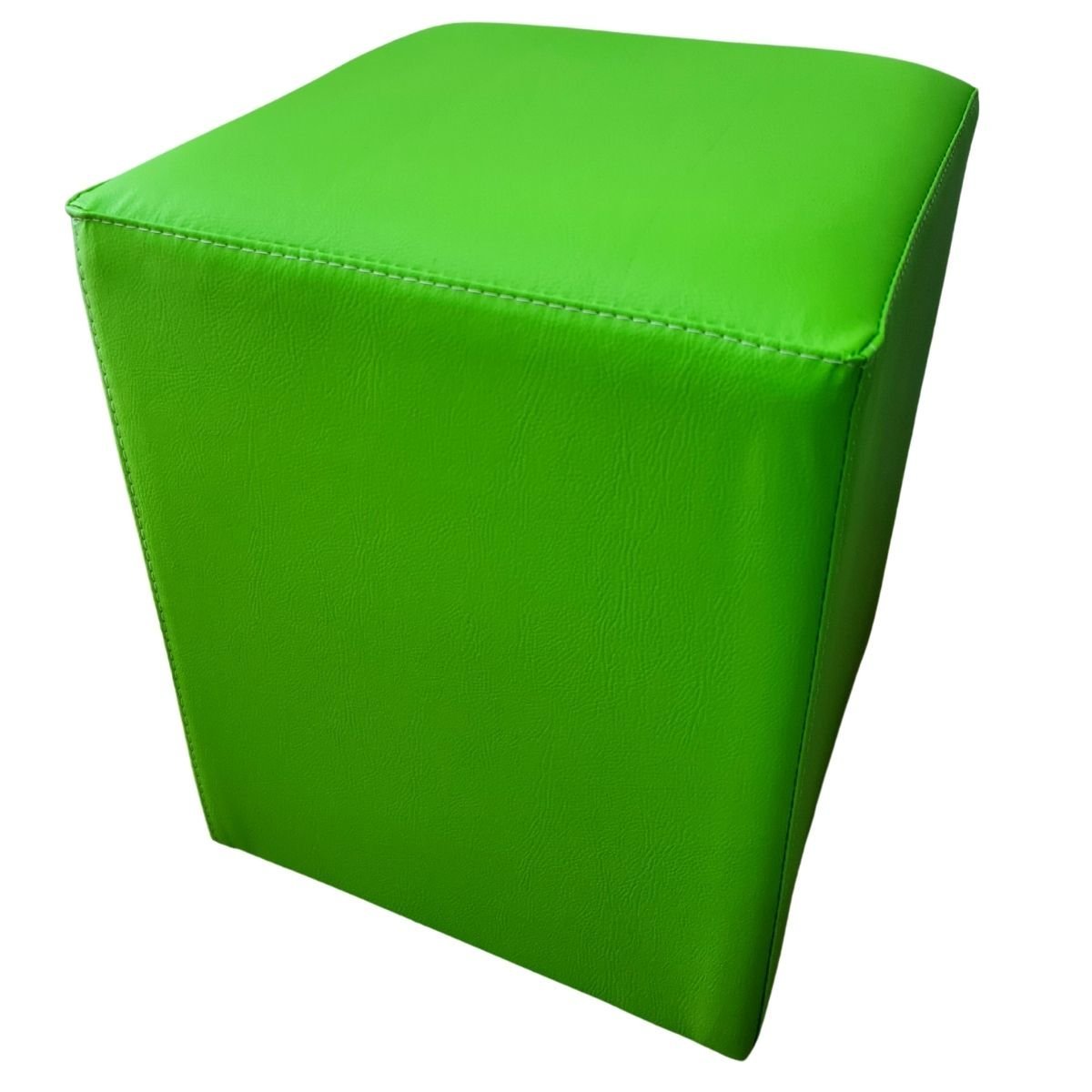 Puff Banqueta Quadrado Cubo em Corino Corano®:verde - 1