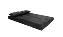 Ver imagem 2 de Sofá Cama 3em1 em Tecido Suede com Almofadas - Sofá que Vira Cama Multifuncional :preto
