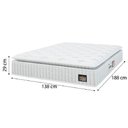 Ver imagem 3 de Cama Box Colchão Casal Espuma D33 Vangogh Pillow Top 138x188x67cm Linho Branco Hellen Branco