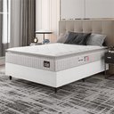 Ver imagem 5 de Cama Box Colchão Casal Espuma D33 Vangogh Pillow Top 138x188x67cm Linho Branco Hellen Branco
