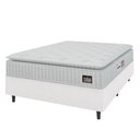 Ver imagem 1 de Cama Box Colchão Casal Espuma D33 Vangogh Pillow Top 138x188x67cm Linho Branco Hellen Branco