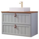 Ver imagem 1 de Gabinete de Banheiro Sense com Cuba 60cm Pistache/freijo - Mgm