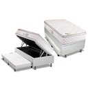 Ver imagem 1 de Cama Box Baú c/Auxiliar Solteiro: Colchão Molas Luckspuma MasterPocket Luck Spring + Box CRC Courano