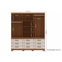 Ver imagem 5 de Guarda Roupa Casal 6 Portas e 9 Gavetas C- Pés Star 6.9 Jatobá - Santos Andirá