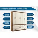 Ver imagem 2 de Guarda Roupa Casal 6 Portas e 9 Gavetas C- Pés Star 6.9 Jatobá - Santos Andirá