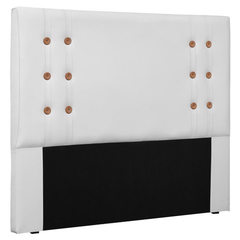 Cabeceira Estofada Cama Box Casal King Size Monreale 195cm Corano Branco - Desk Design