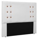 Ver imagem 1 de Cabeceira Estofada Cama Box Casal King Size Monreale 195cm Corano Branco - Desk Design