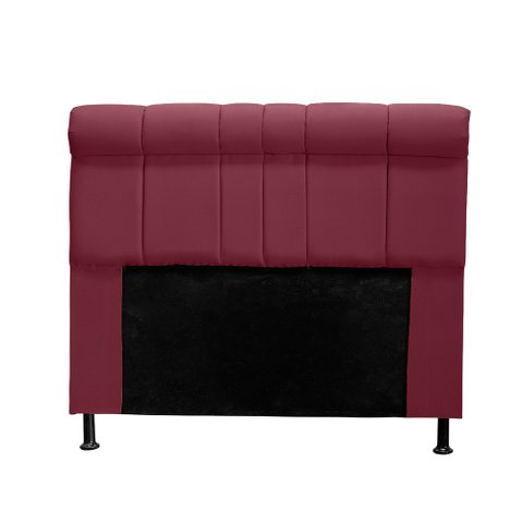 Cabeceira Madri 140 cm Suede Vermelho Vinho